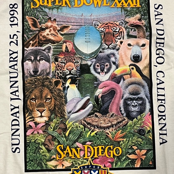 Super Bowl XXXII 1998 vintage tshirt size large Starter brand new authentic - Picture 2 of 6